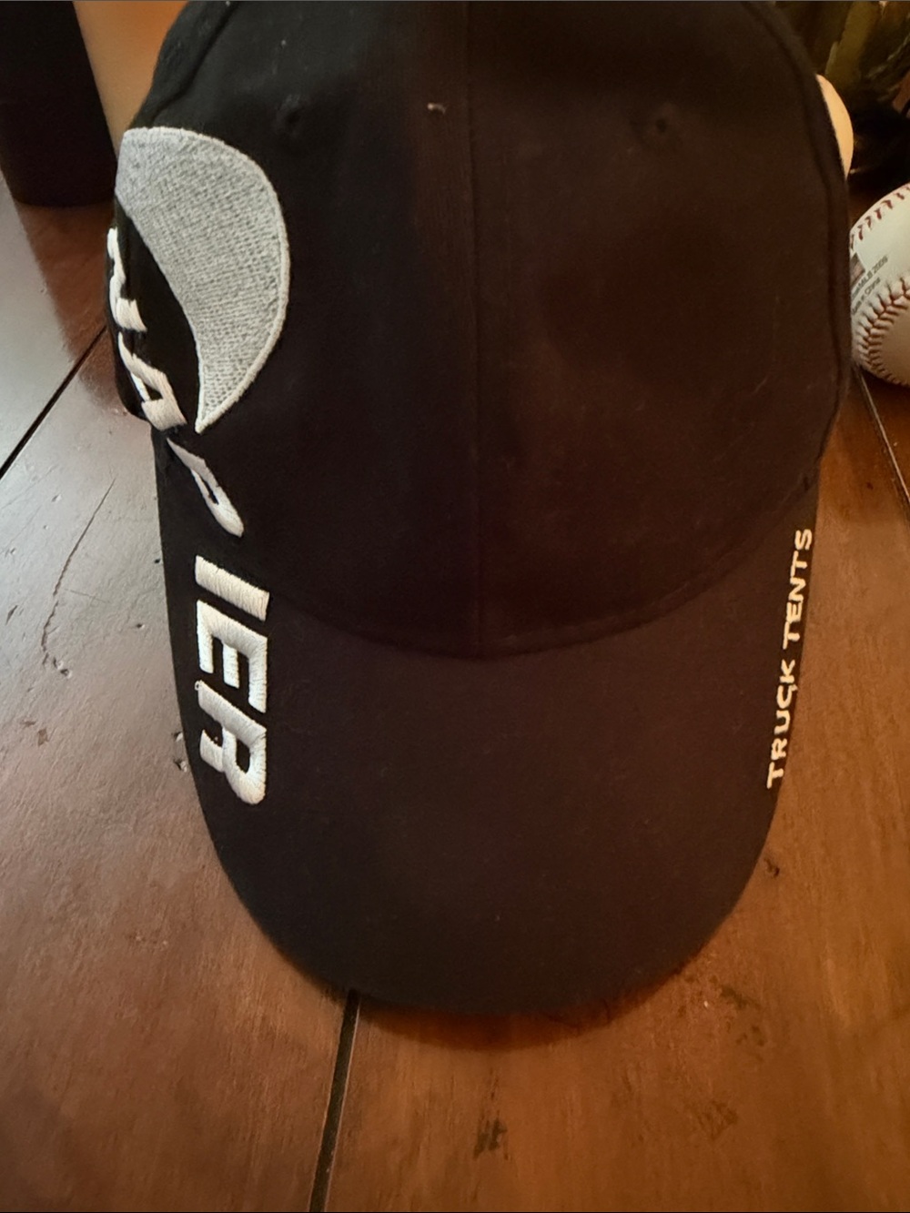 Lee Black Baseball Cap with White Embroidery